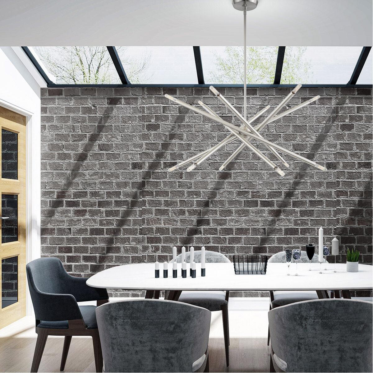 Soho 12 Light 28 inch Brushed Nickel Chandelier Ceiling Light