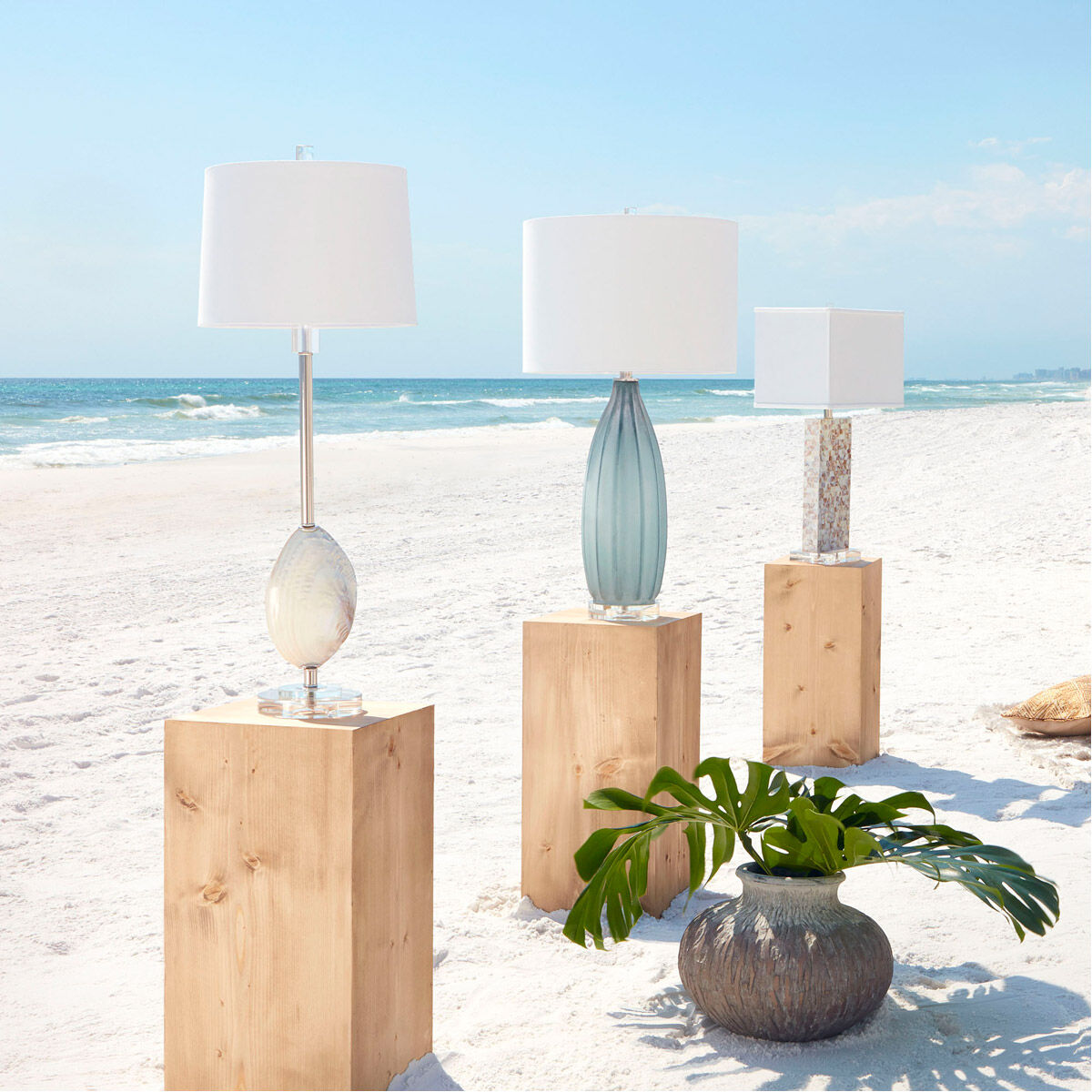 Blakemore 34 inch 100.00 watt Grey Table Lamp Portable Light in Bulb Not Included