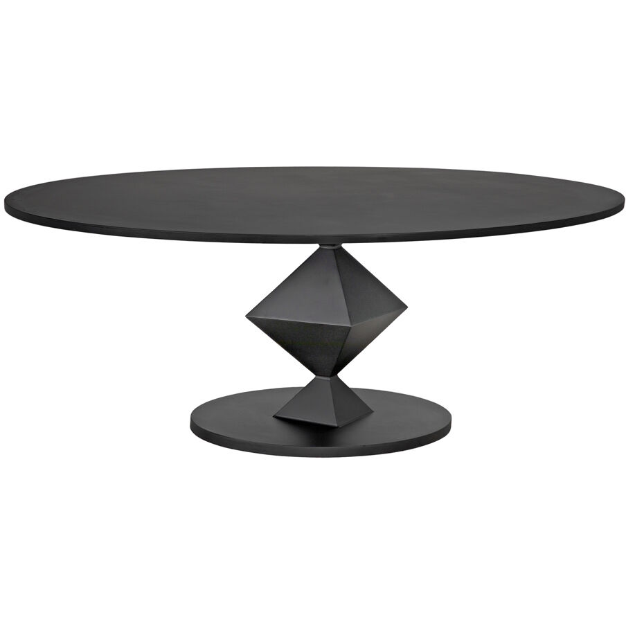 Katana 79 X 49 inch Matte Black Dining Table, Oval