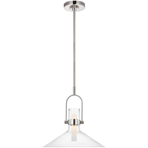 Ian K. Fowler Larkin LED 14 inch Polished Nickel Empire Pendant Ceiling Light
