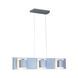 Mira 6 Light 6 inch Textured Metallic Grey With Chrome Accent Pendant Ceiling Light