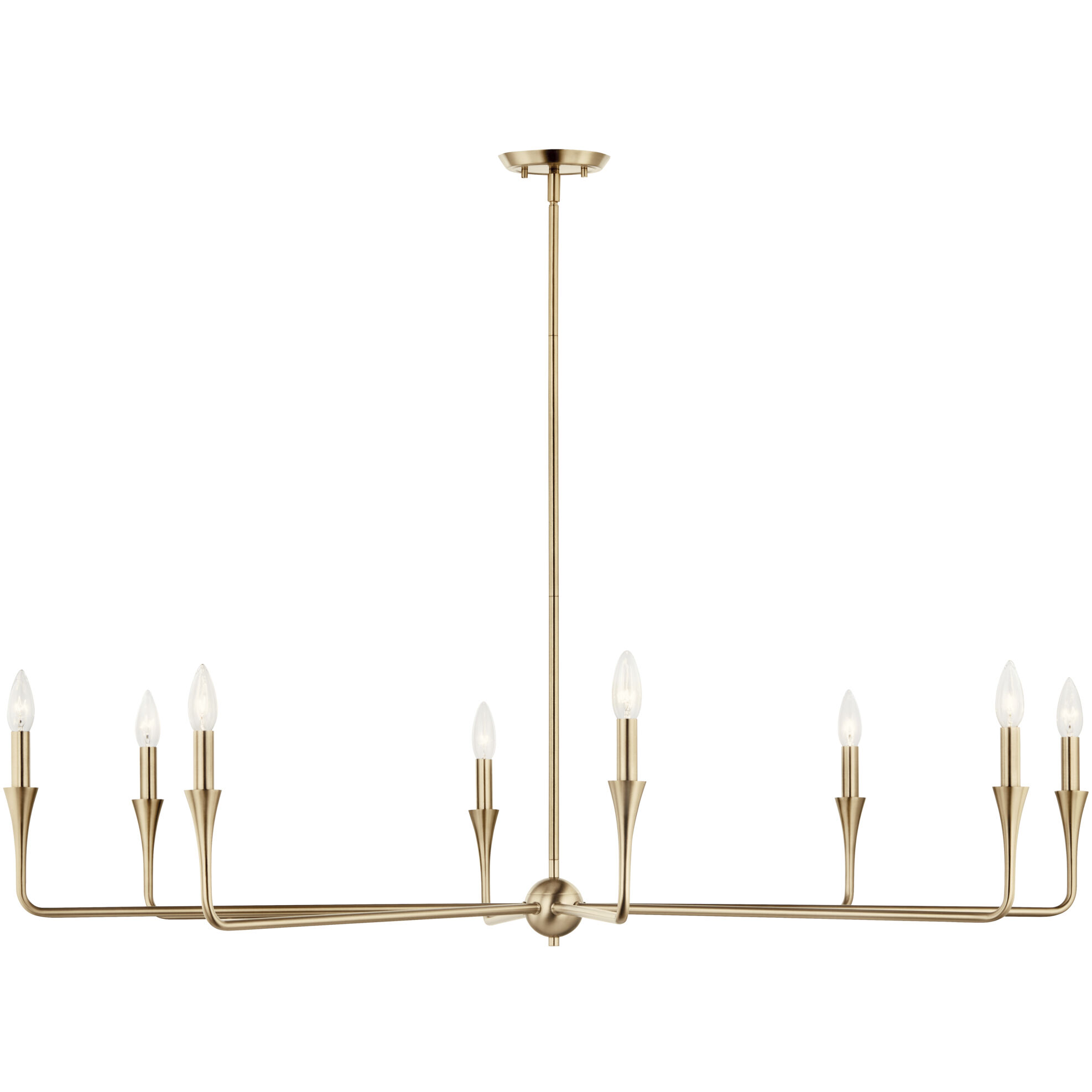Alvaro 8 Light Champagne Bronze Chandelier Ceiling Light, 1 Tier Large