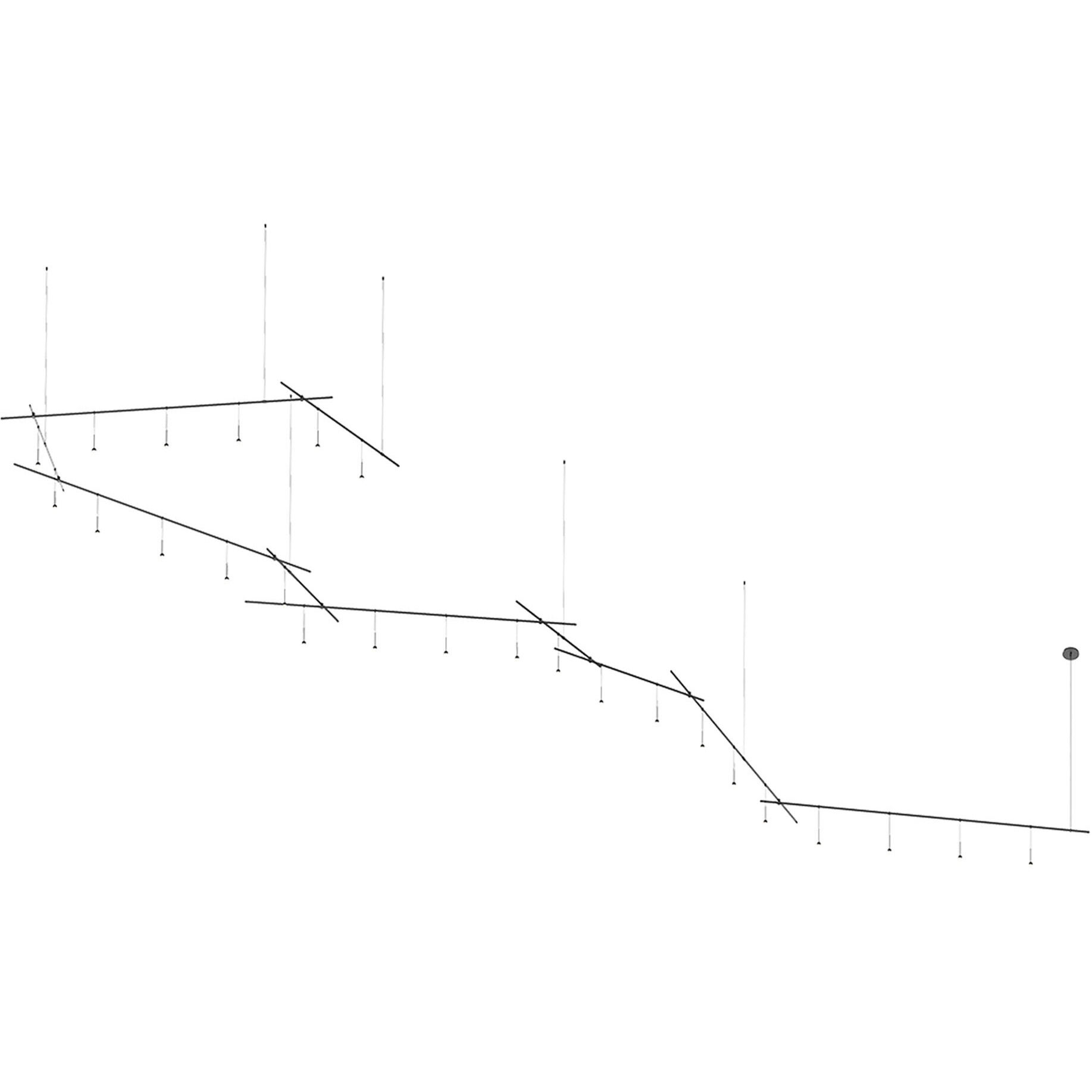 Suspenders LED 85 inch Satin Black Suspension Ceiling Light