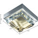 Crystal LED 6.38 inch Brushed Nickel with Satin Brass Flush Mount Ceiling Light