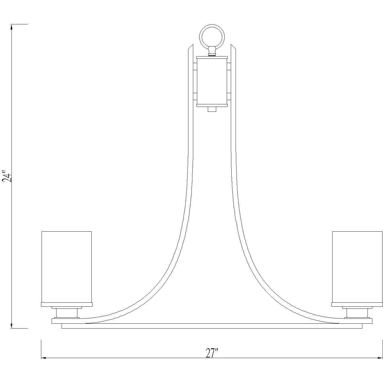 Beckett 5 Light 27 inch Matte Black Chandelier Ceiling Light
