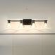Gilford 4 Light 33.5 inch Matte Black Vanity Light Wall Light