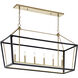 Delvin 6 Light 16 inch Champagne Bronze and Black Chandelier Ceiling Light in Champagne Bronze with Black, Single