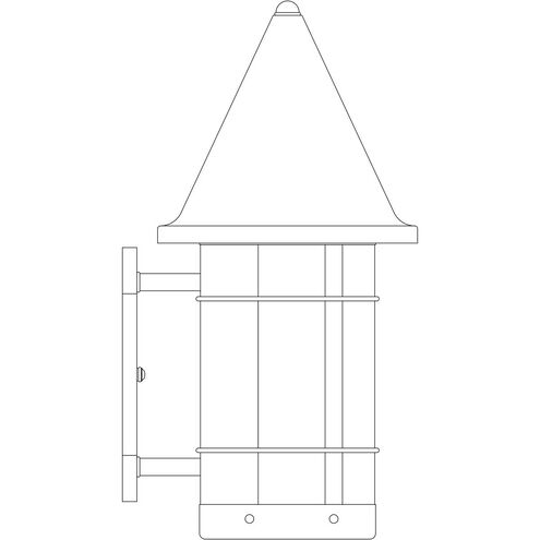 Valencia 1 Light 24 inch Mission Brown Outdoor Wall Mount in Tan