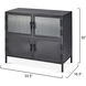 Vitrino 33.5 X 30 inch Black 4 Door Side Table
