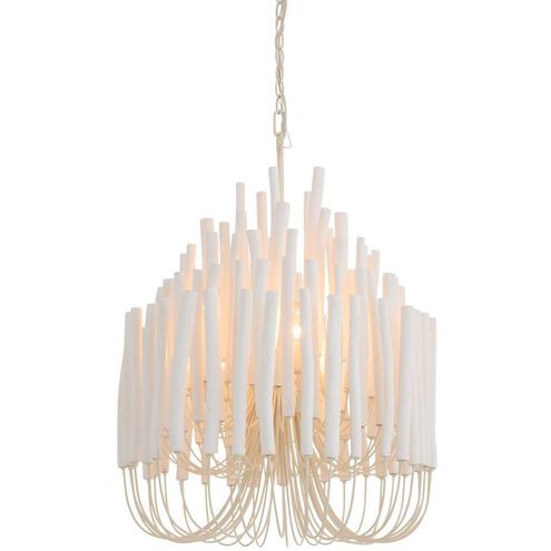 Tilda 5 Light 21 inch Whitewashed Wood/White Chandelier Ceiling Light