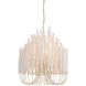 Tilda 5 Light 21 inch Whitewashed Wood/White Chandelier Ceiling Light
