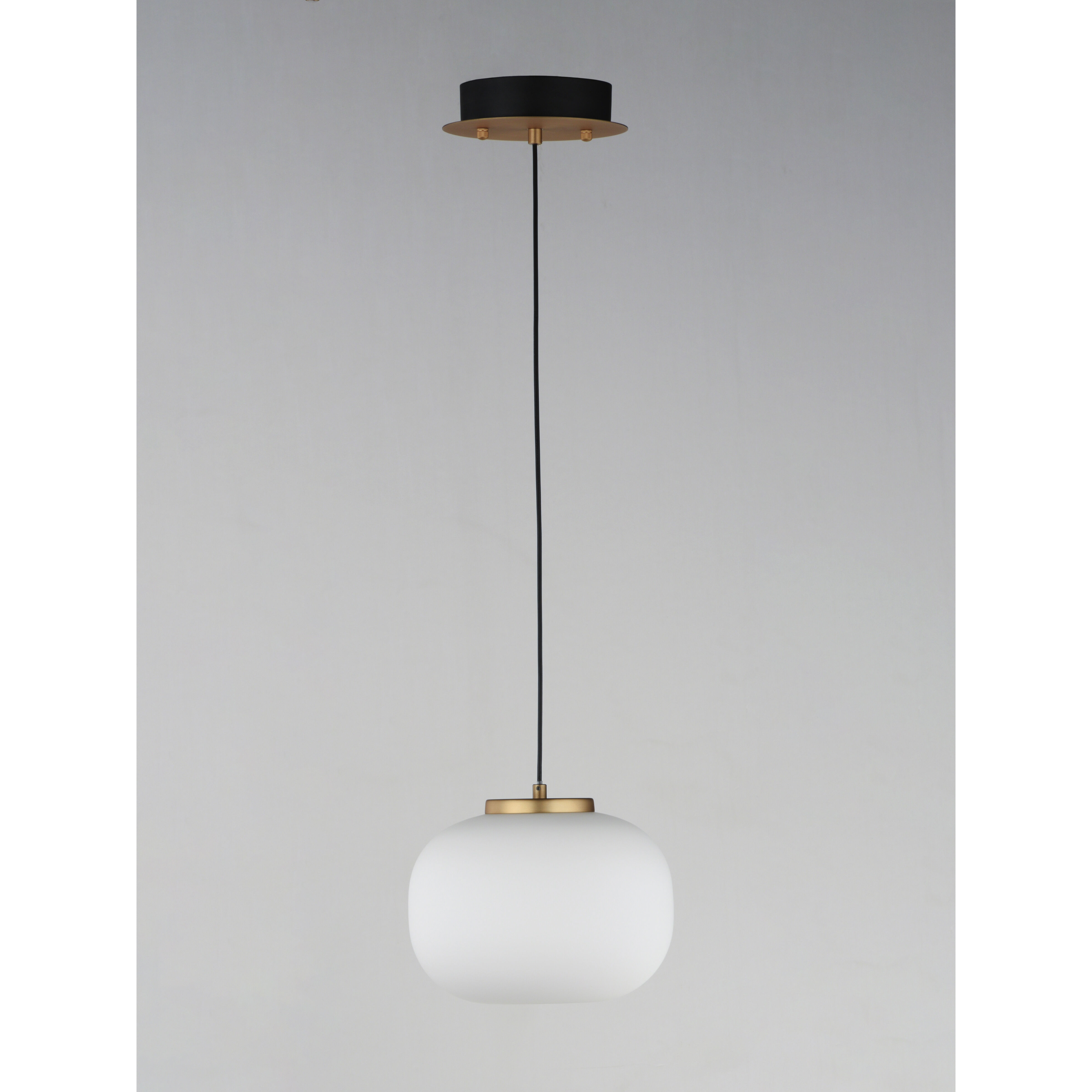 Soji LED 9 inch Black and Gold Single Pendant Ceiling Light