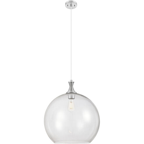 Downtown Urban Astor 1 Light 14 inch Satin Nickel Pendant Ceiling Light in Clear