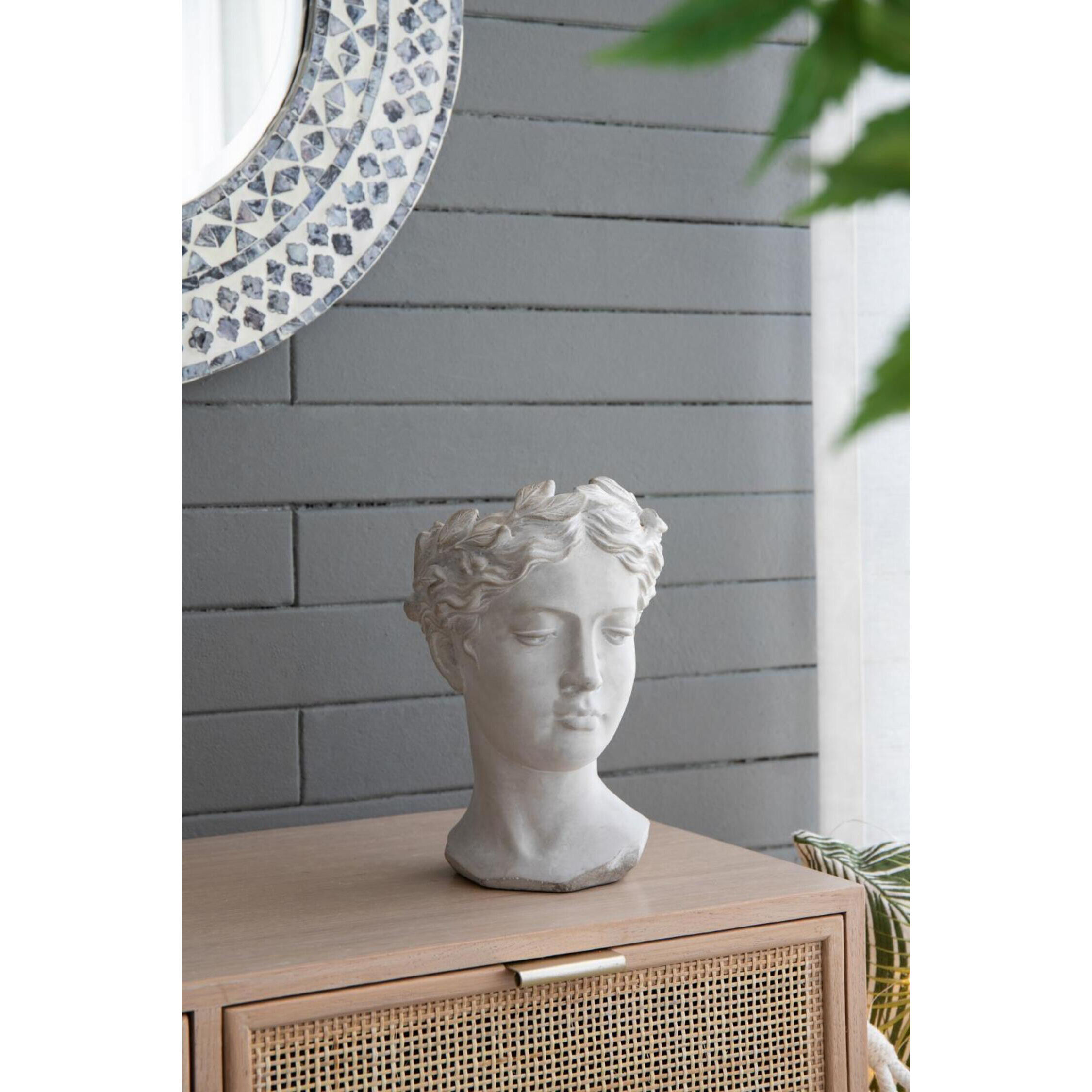 Visage White Wash Outdoor Vase