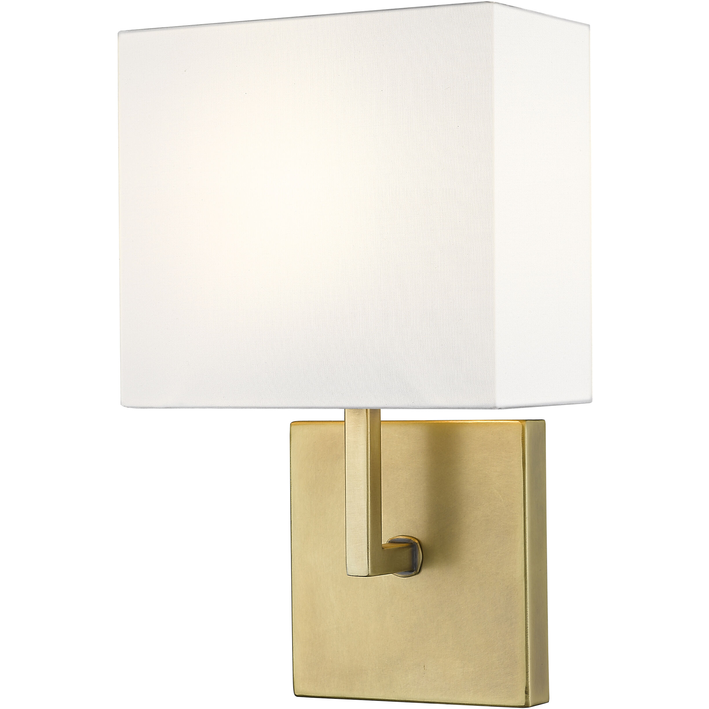 Saxon 1 Light 7 inch Rubbed Brass Wall Sconce Wall Light