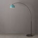 Half Dome 92 inch 14 watt Black Nickel Arc Floor Lamp Portable Light in Turquoise Steel