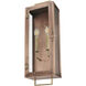 Spencer 2 Light 24 inch Antique Copper with Brass Accents Exterior Wall Mount