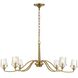 Barcelona 6 Light 40.25 inch Natural Brass Chandelier Ceiling Light
