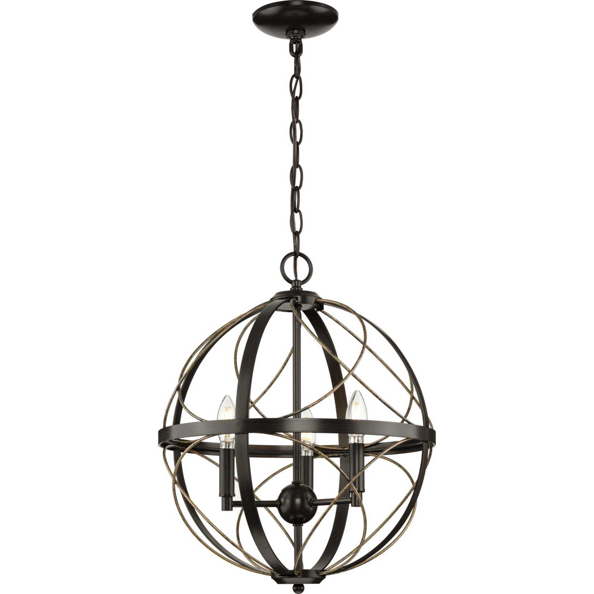Brandywine 3 Light Antique Bronze Pendant Ceiling Light