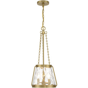Crawford 3 Light 12 inch Warm Brass Pendant Ceiling Light