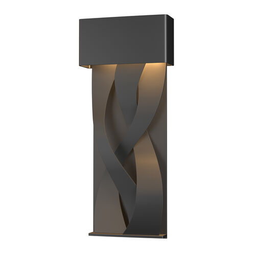 Tress LED 22.9 inch Coastal Black Outdoor Sconce, Small