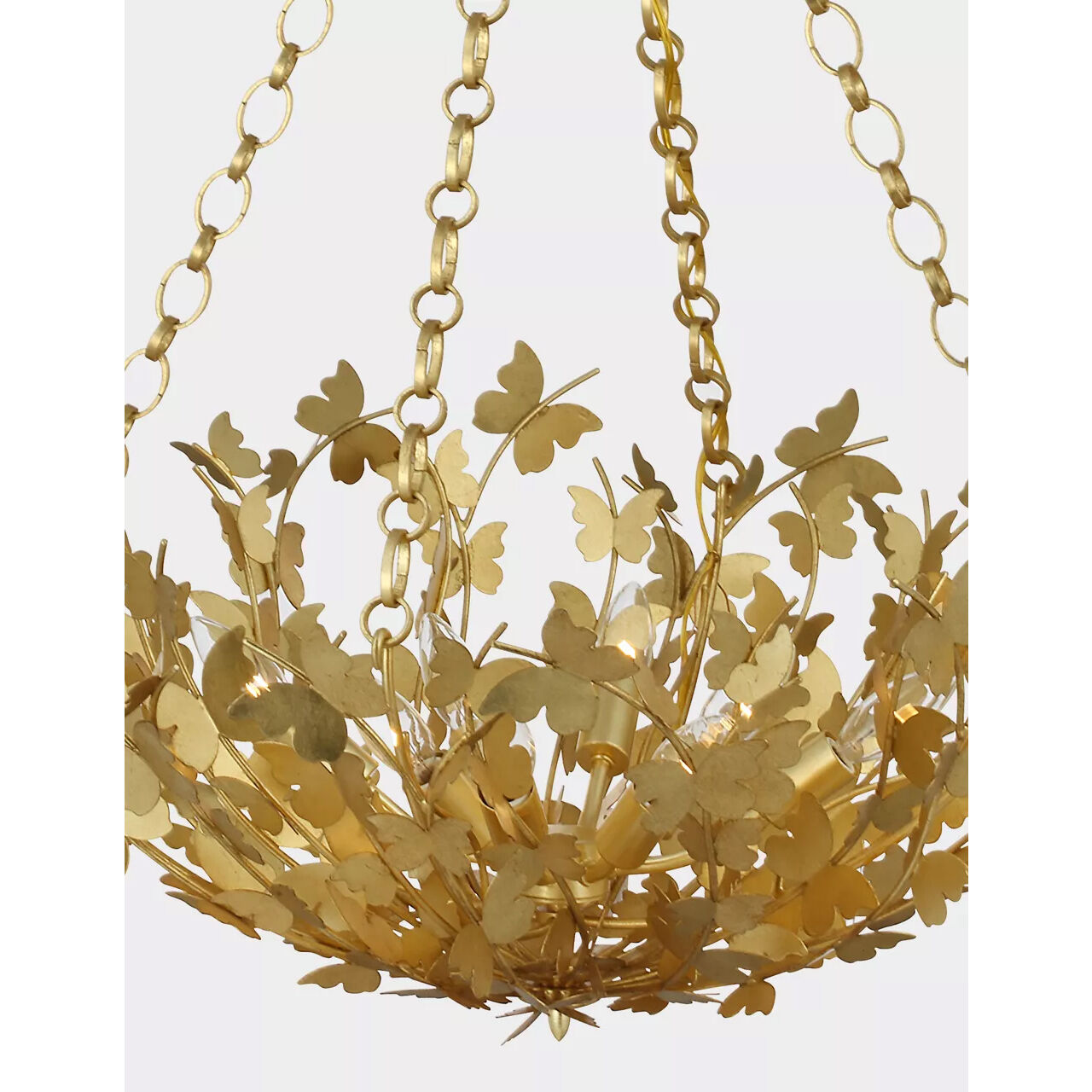 Julie Neill Farfalle LED 29.25 inch Gild Basket Chandelier Ceiling Light