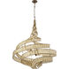 Flow 8 Light 36 inch Baguette and Natural Rattan Pendant Ceiling Light in Baguette/Natural Rattan, Smithsonian Collaboration