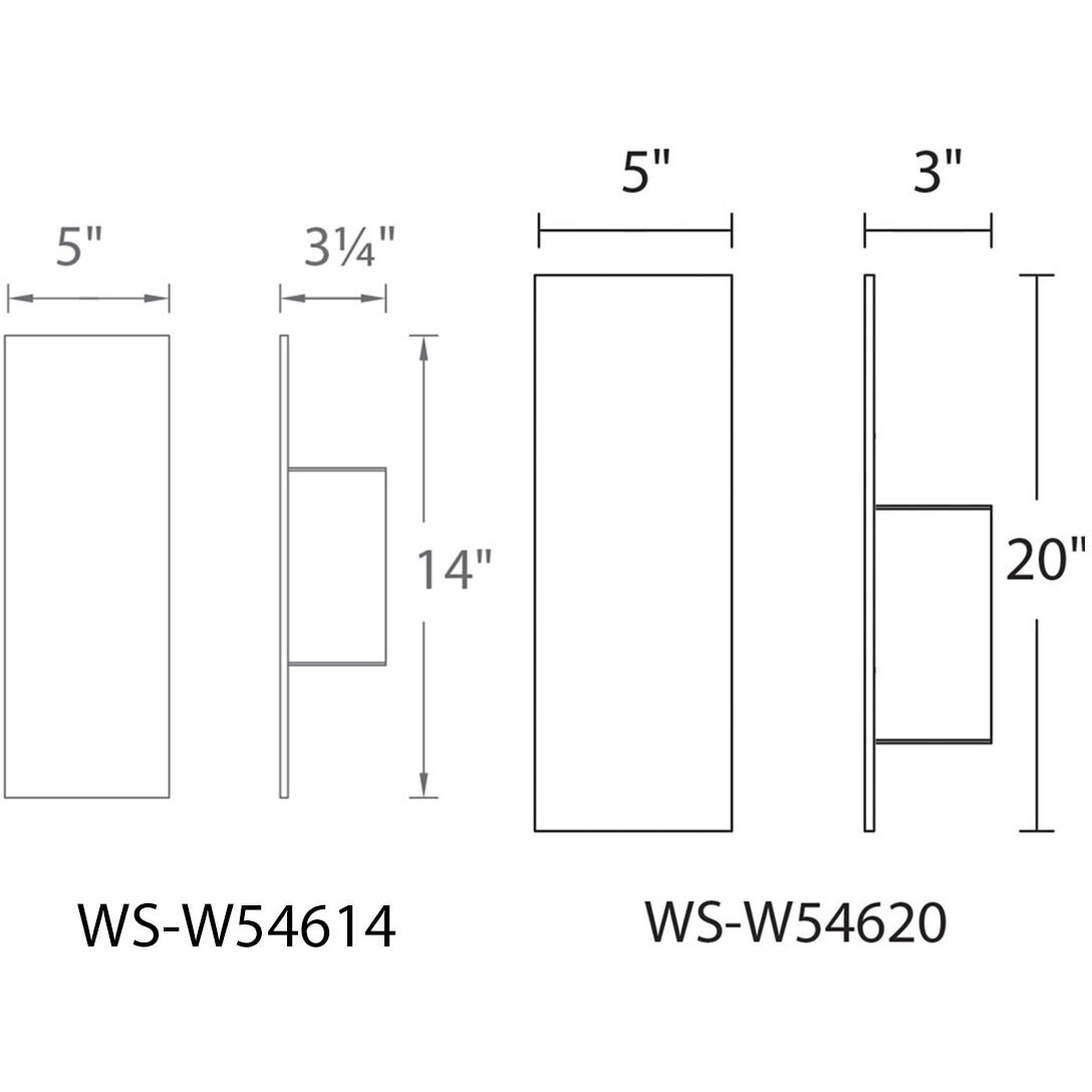 Icon LED 20 inch Black Outdoor Wall Light, dweLED
