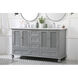 Rhodes 60 X 22 X 35 inch Grey Vanity Sink Set in Gray