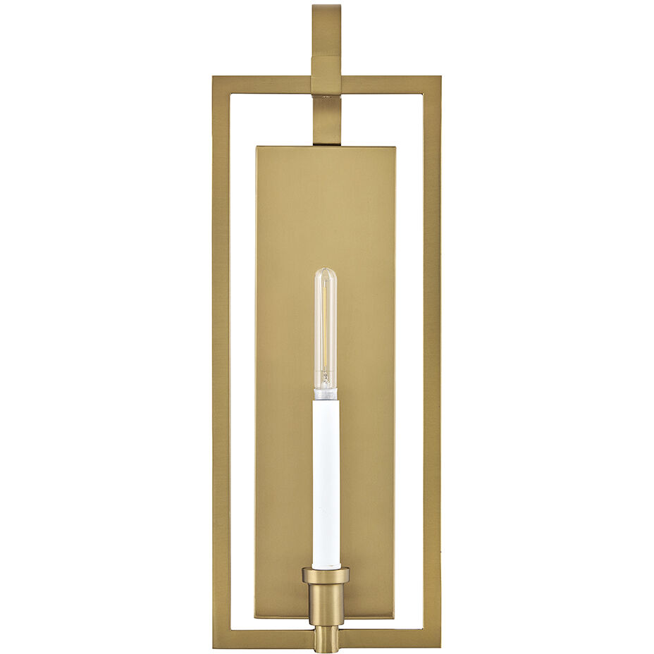 Stassi Sconce Wall Light in Lacquered Brass