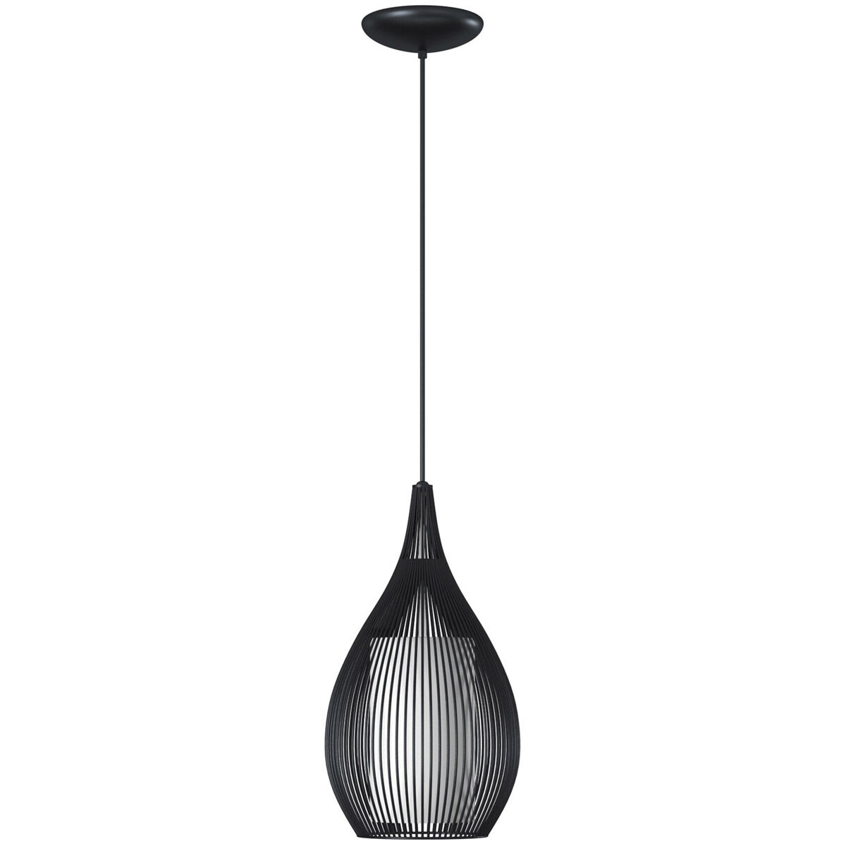 Razoni 1 Light 7.5 inch Black Mini Pendant Ceiling Light