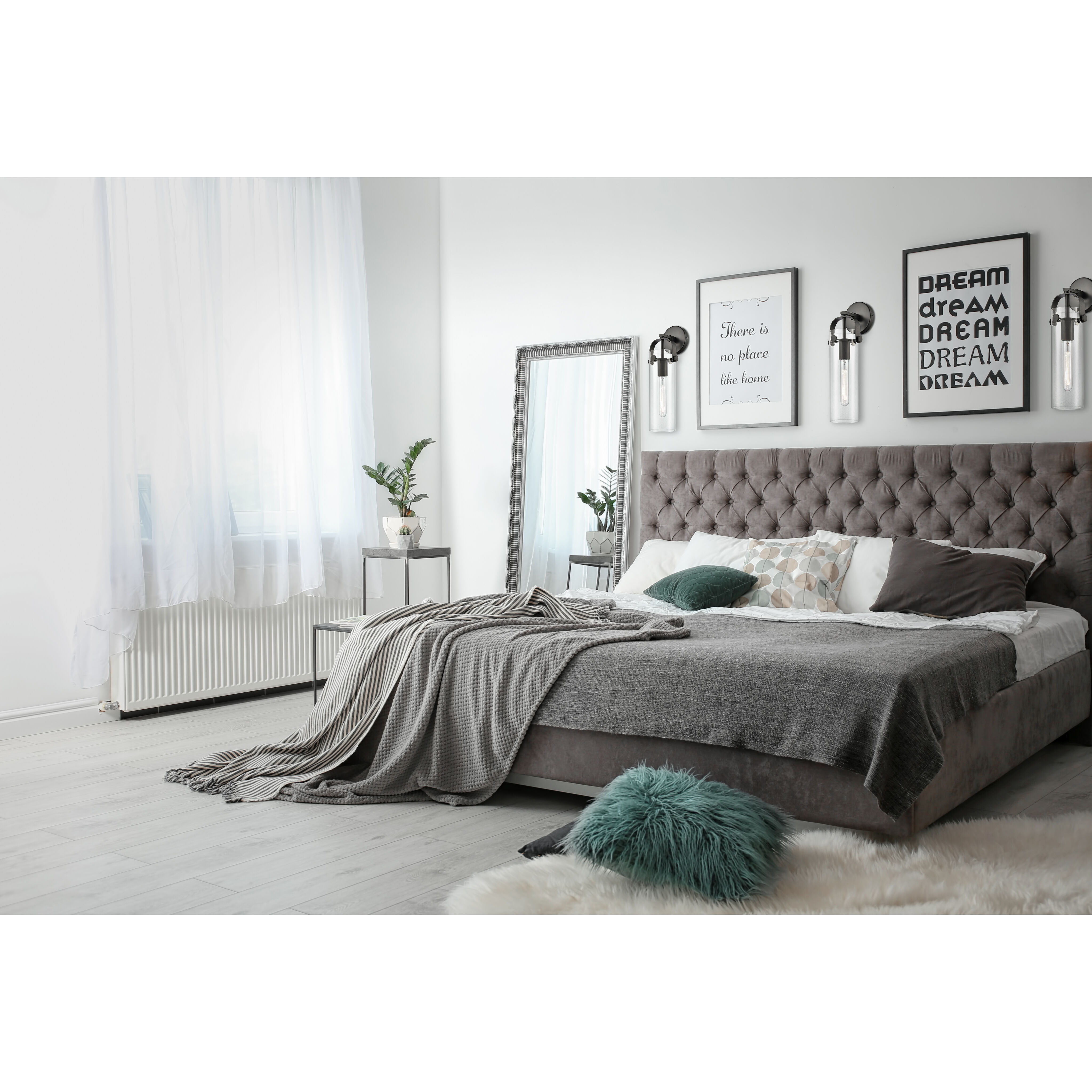 Restoration Pilaster 1 Light 5 inch Matte Black Sconce Wall Light, Restoration