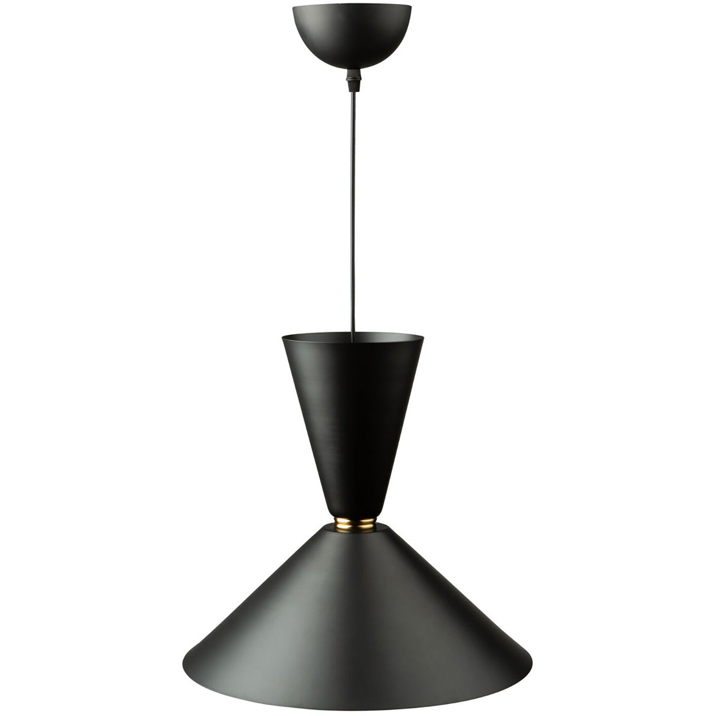 Tempo LED 14 inch Matte Black and Brass Pendant Ceiling Light