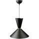 Tempo LED 14 inch Matte Black and Brass Pendant Ceiling Light
