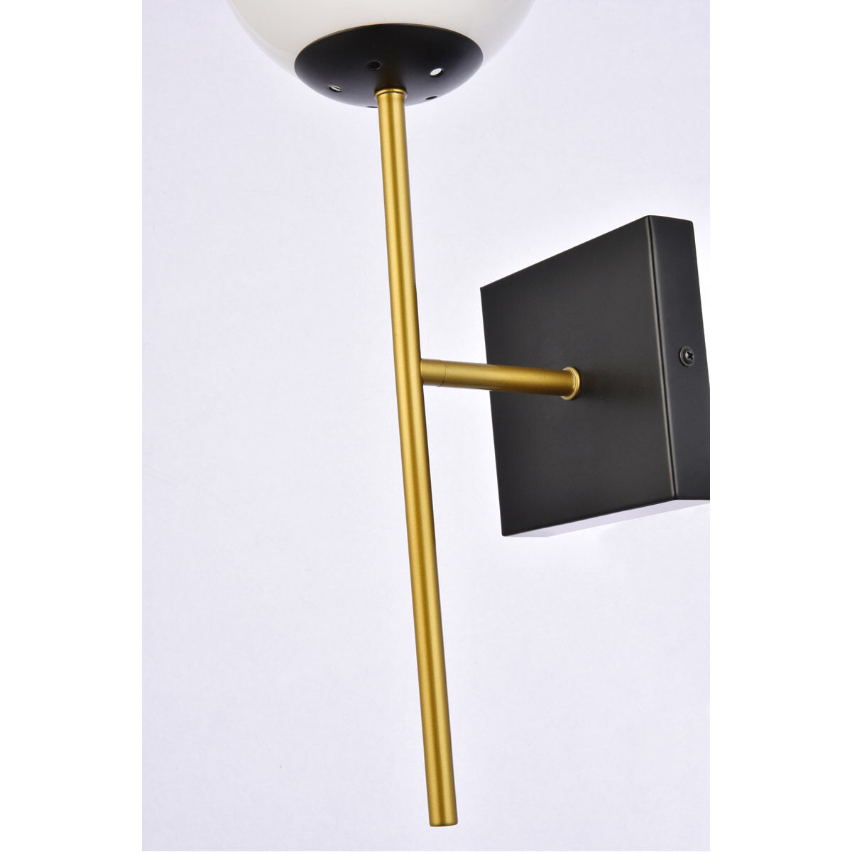 Neri 1 Light 7 inch Black and Brass Bath Sconce Wall Light