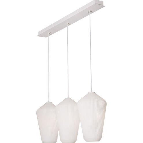 Lola 3 Light 48 inch White Triple Linear Pendant Ceiling Light