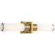 Positano LED 20.8 inch Brushed Brass Bathroom Vanity Wall Light in Satin White