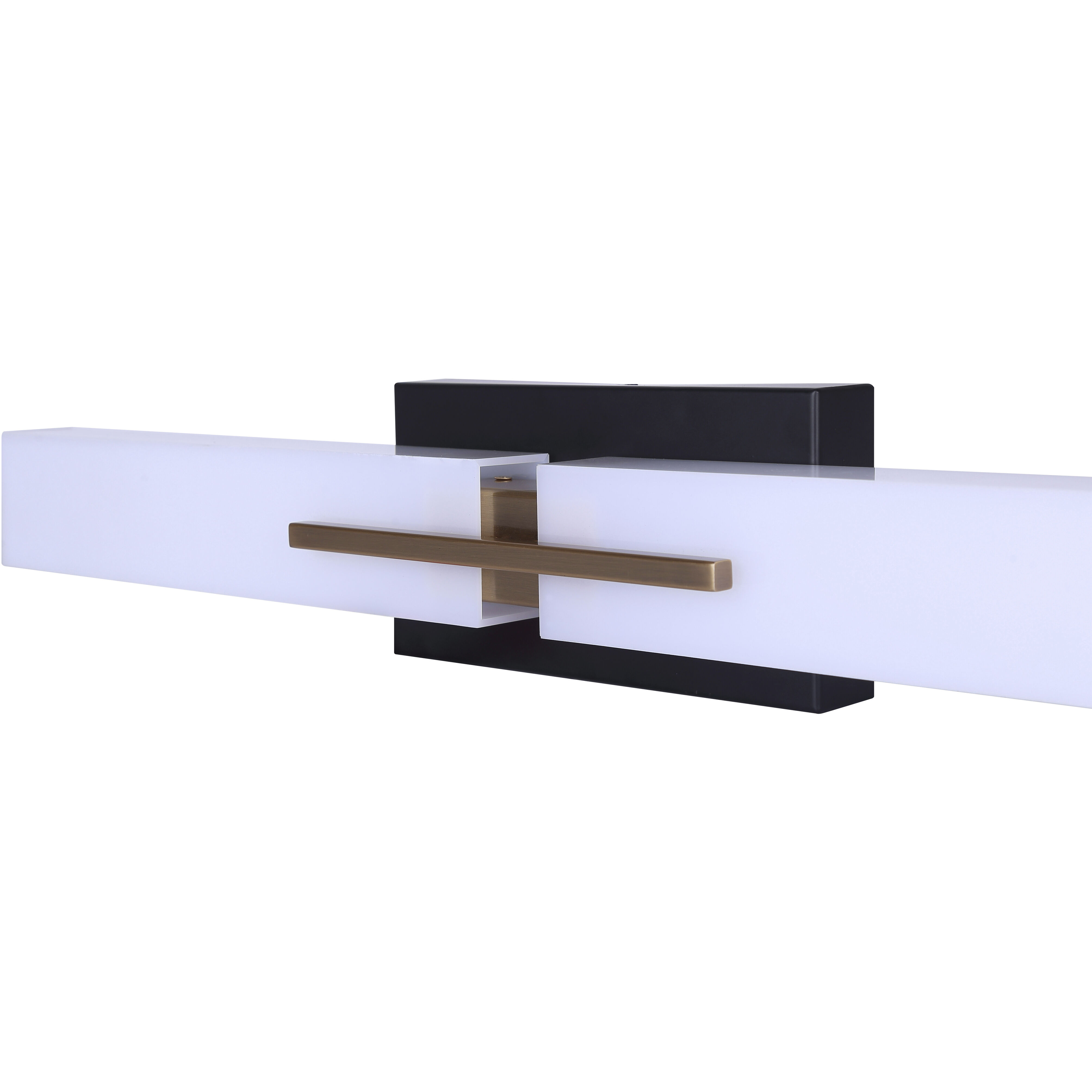 Hazel LED 24 inch Matte Black and Gold Vanity Light Wall Light