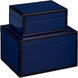 Lacquer 10.25 inch Navy/Black Boxes, Set of 2