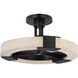 Kelly Wearstler Covet LED 13.75 inch Bronze and Alabaster Ring Semi-Flush Mount Ceiling Light, Medium