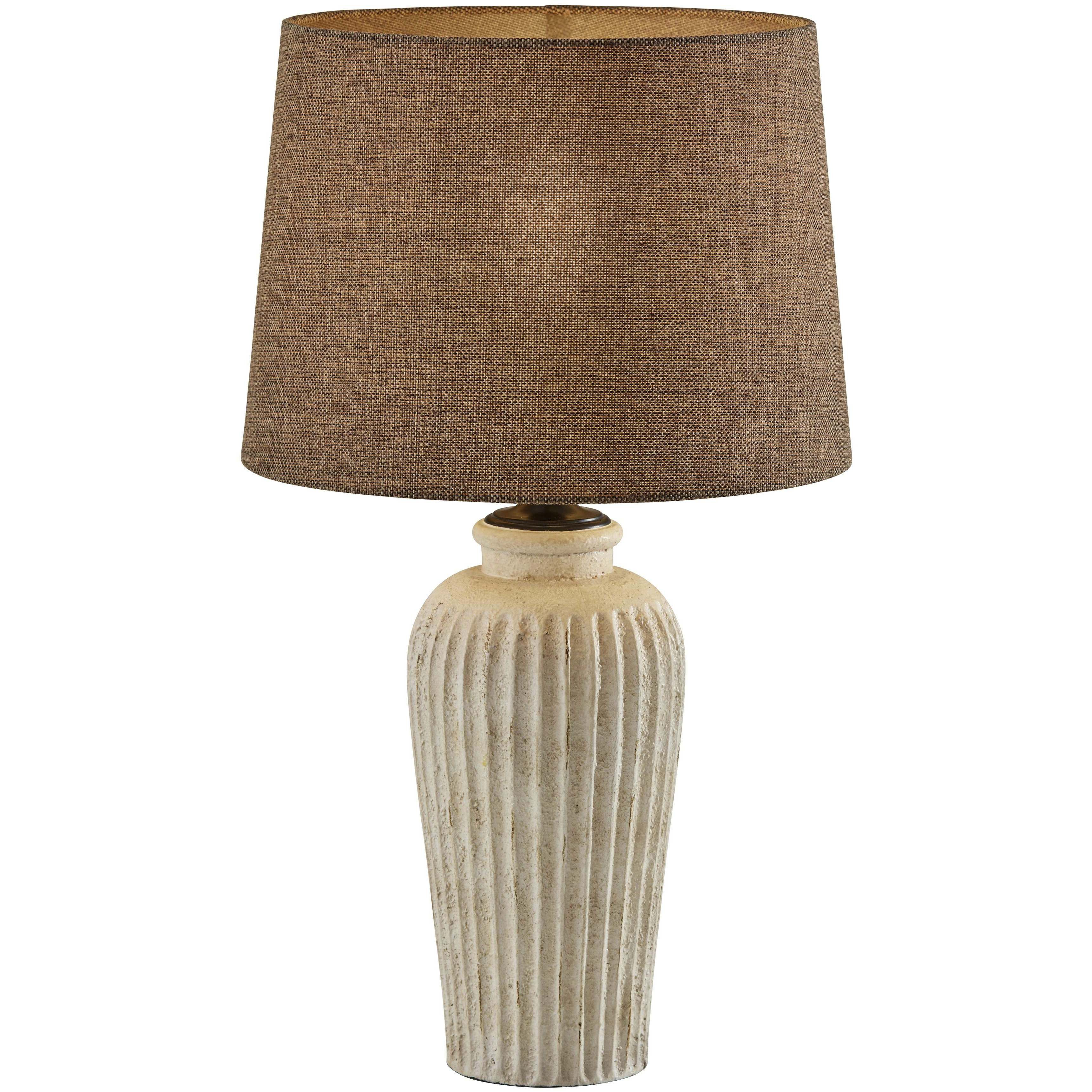 Callista 26 inch 60.00 watt White Ceramic Table Lamp Portable Light, Simplee Adesso