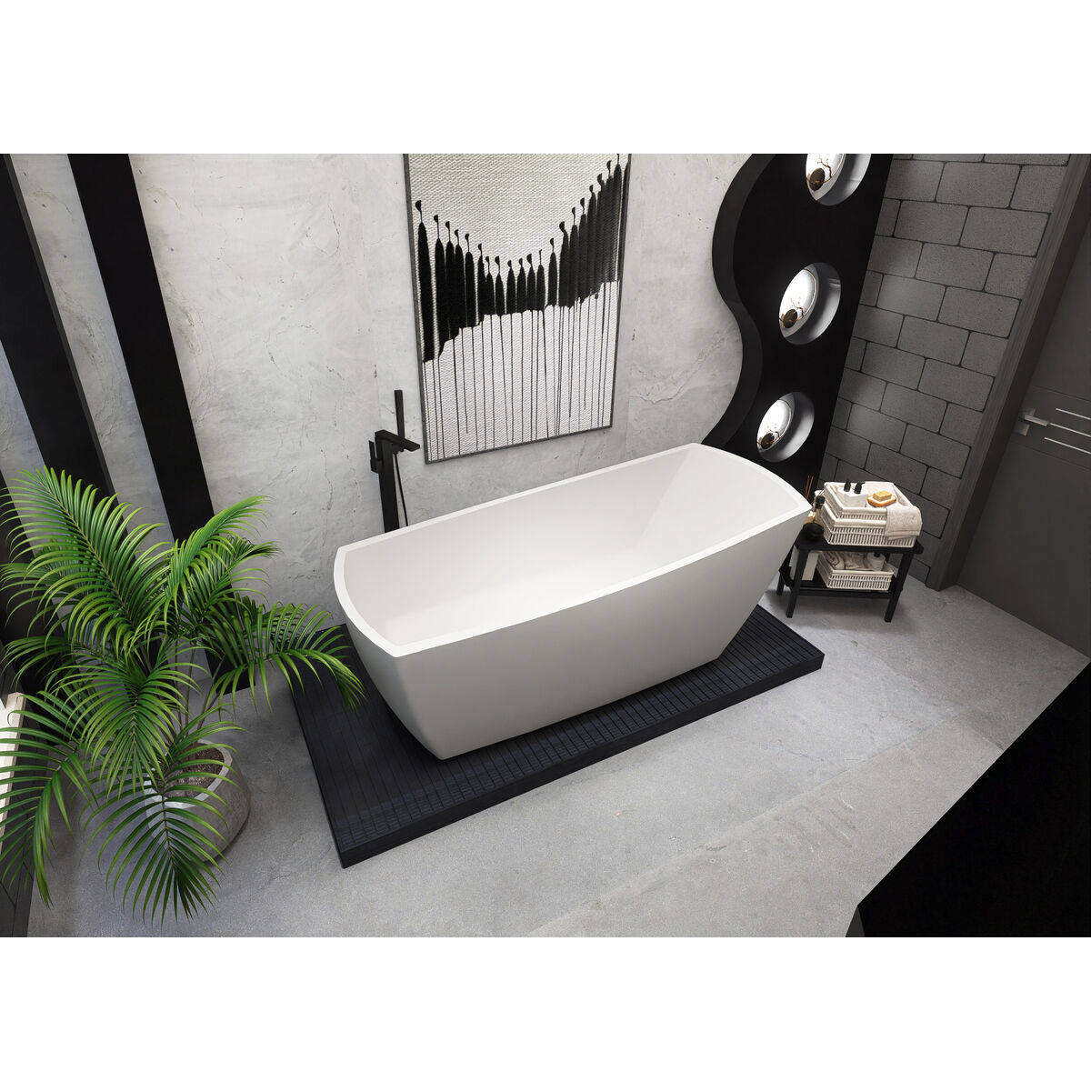 Brock Glossy White Bathtub