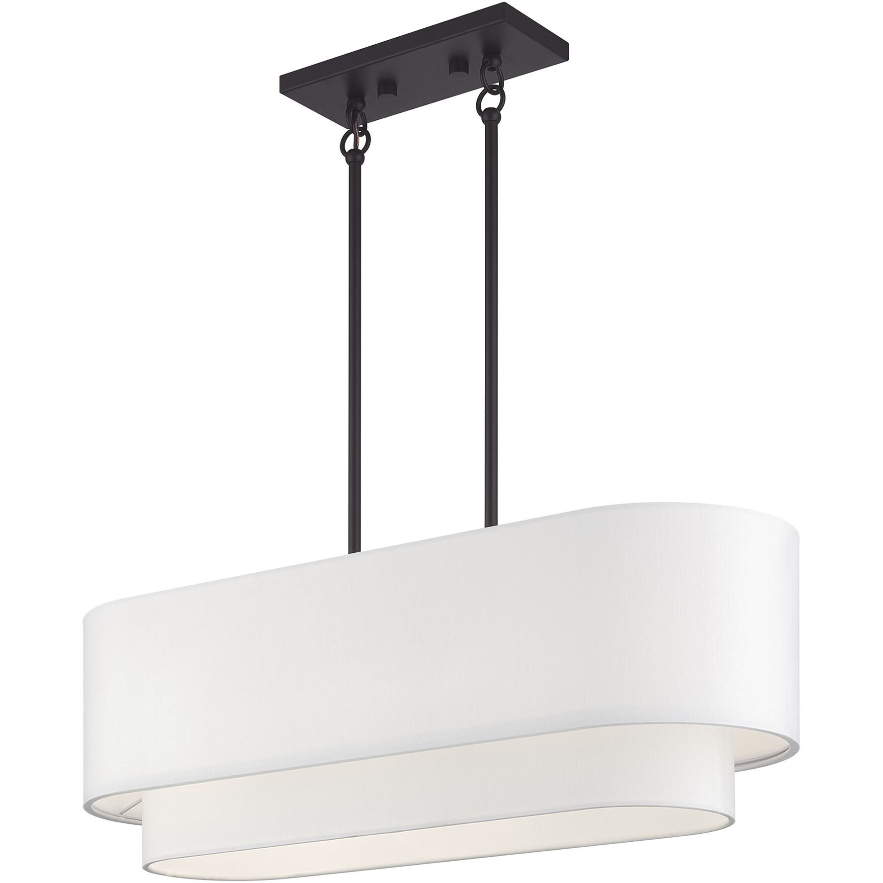 Manorwood 3 Light 30 inch Bronze Linear Chandelier Ceiling Light