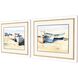 Waterside Collection Block Profile Matted White Framed Art