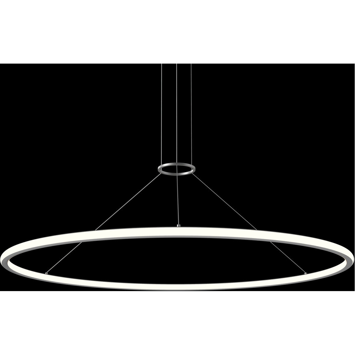 Luna LED 62 inch Bright Satin Aluminum Pendant Ceiling Light