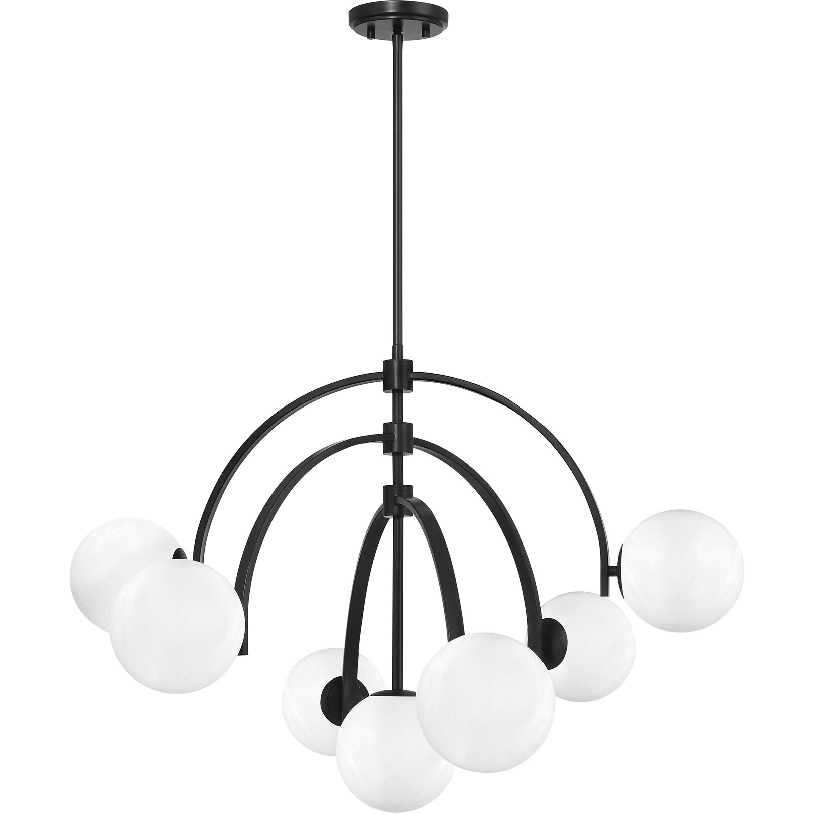 Marias 7 Light 32 inch Matte Black Chandelier Ceiling Light