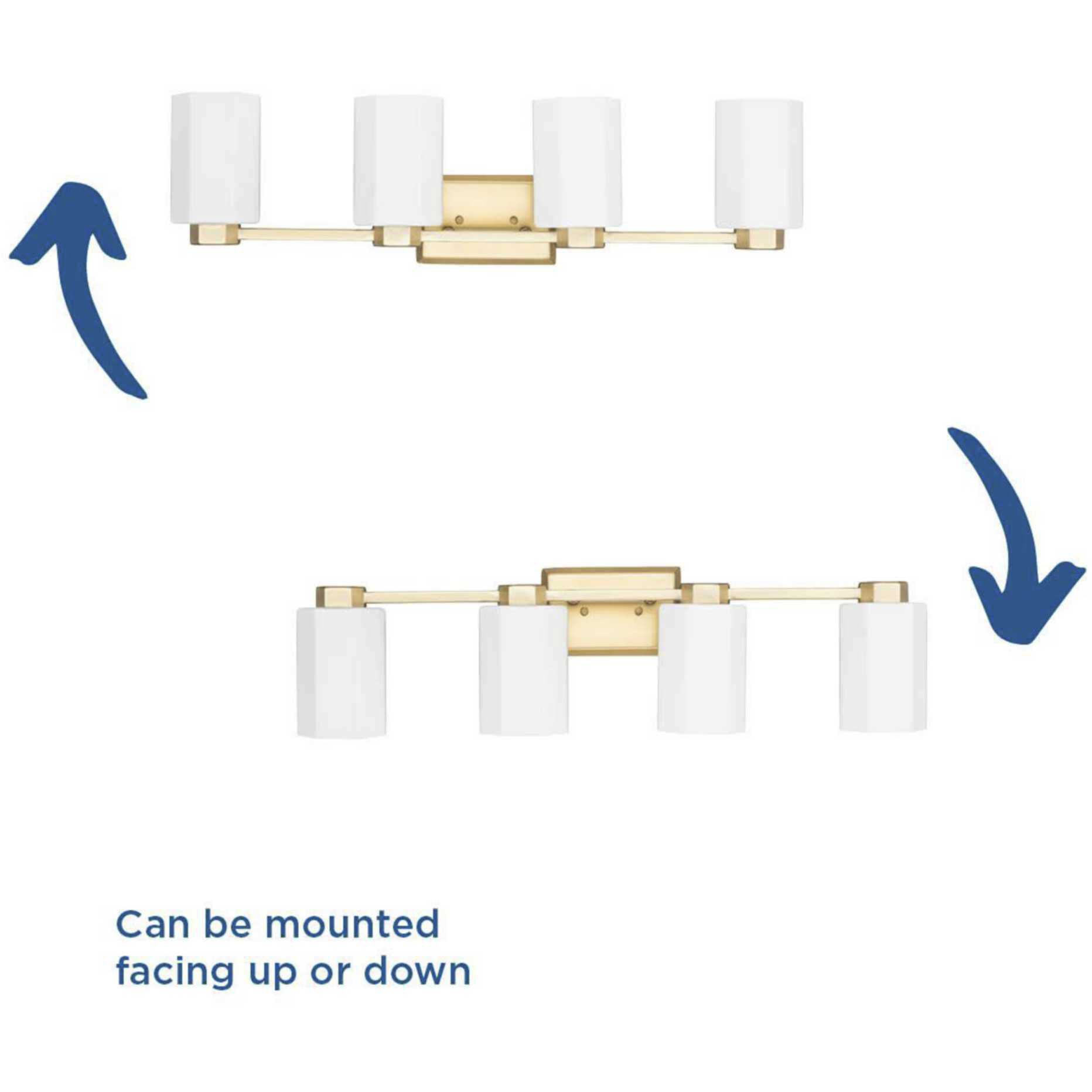 Estrada 4 Light 31.25 inch Brushed Gold Bathroom Vanity Light Wall Light