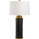 Gavin 32 inch 100 watt Black and Antique Brass Table Lamp Portable Light