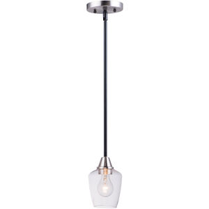 Goblet 1 Light 5 inch Black/Satin Nickel Mini Pendant Ceiling Light in Black and Satin Nickel, Bulb Not Included