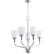 Richmond 5 Light 24 inch Satin Nickel Chandelier Ceiling Light in Satin Opal